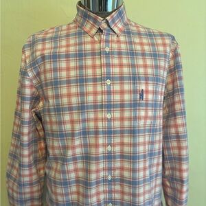 johnnie-O Plaid Button-Down Shirt - Red and Blue